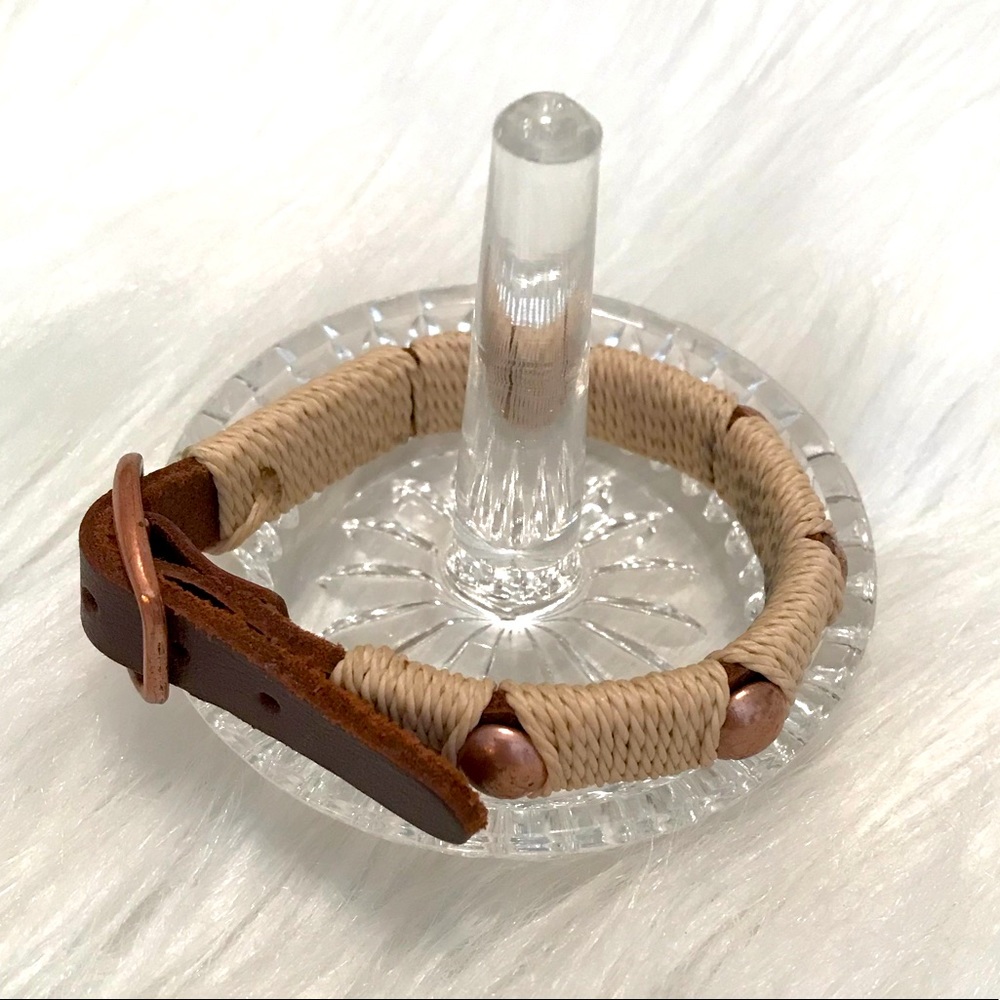 Twine wrapped bracelet with buckle